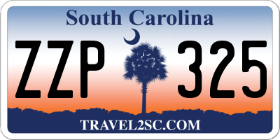 SC license plate ZZP325