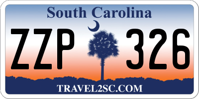 SC license plate ZZP326