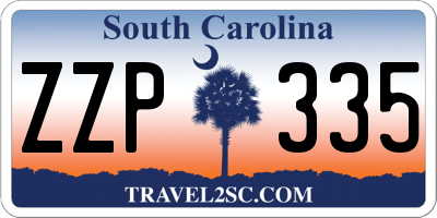 SC license plate ZZP335