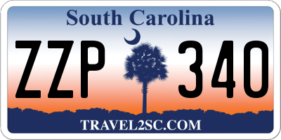 SC license plate ZZP340