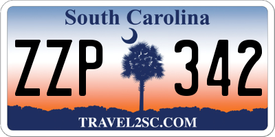 SC license plate ZZP342