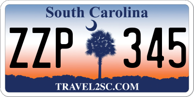 SC license plate ZZP345