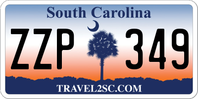 SC license plate ZZP349