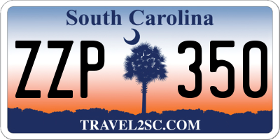 SC license plate ZZP350