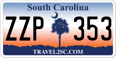 SC license plate ZZP353