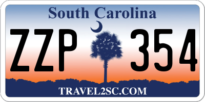 SC license plate ZZP354