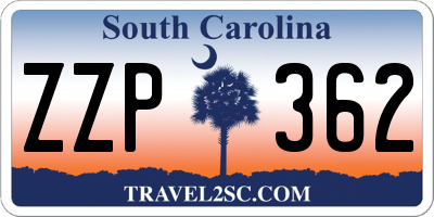 SC license plate ZZP362