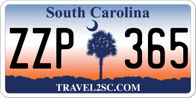 SC license plate ZZP365