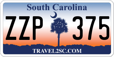 SC license plate ZZP375