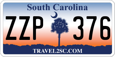 SC license plate ZZP376