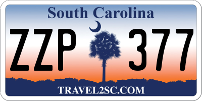 SC license plate ZZP377