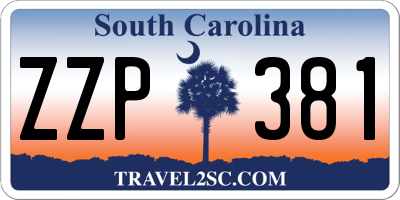 SC license plate ZZP381