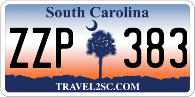 SC license plate ZZP383