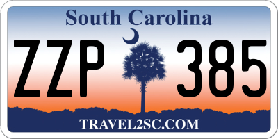 SC license plate ZZP385