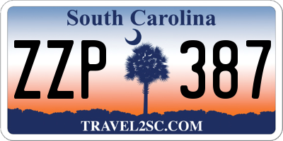 SC license plate ZZP387