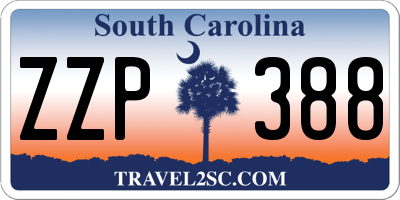 SC license plate ZZP388