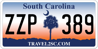 SC license plate ZZP389