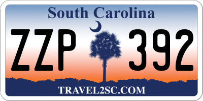 SC license plate ZZP392