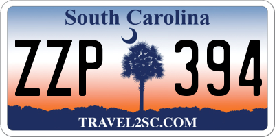 SC license plate ZZP394
