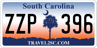 SC license plate ZZP396