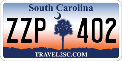 SC license plate ZZP402