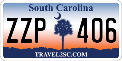 SC license plate ZZP406