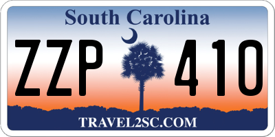 SC license plate ZZP410