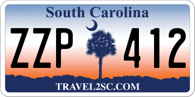 SC license plate ZZP412