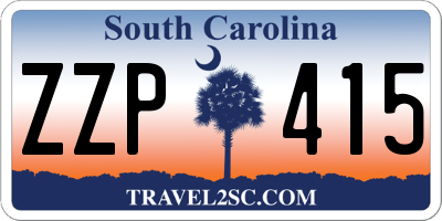 SC license plate ZZP415