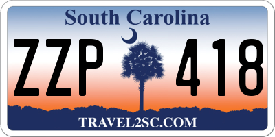 SC license plate ZZP418