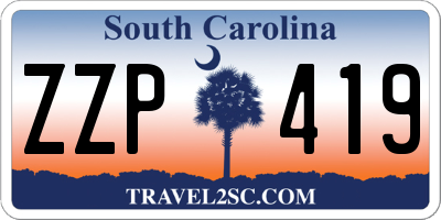 SC license plate ZZP419