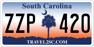 SC license plate ZZP420