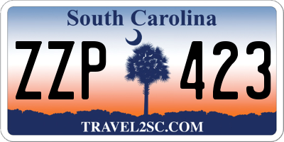 SC license plate ZZP423