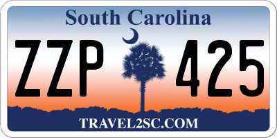 SC license plate ZZP425