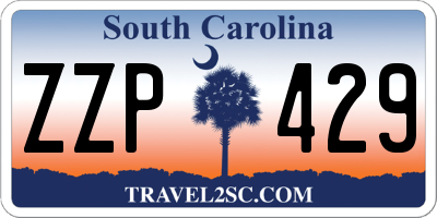 SC license plate ZZP429