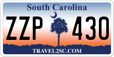 SC license plate ZZP430