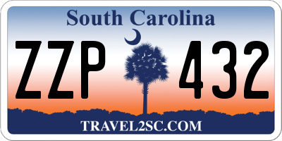 SC license plate ZZP432