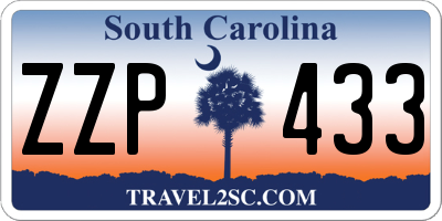 SC license plate ZZP433