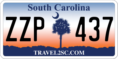SC license plate ZZP437
