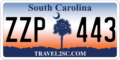 SC license plate ZZP443