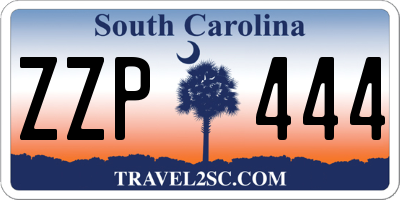 SC license plate ZZP444