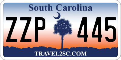 SC license plate ZZP445