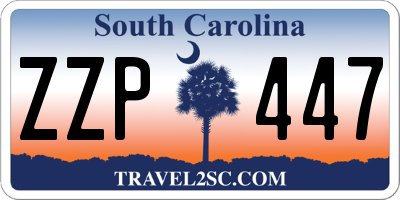 SC license plate ZZP447