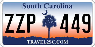 SC license plate ZZP449