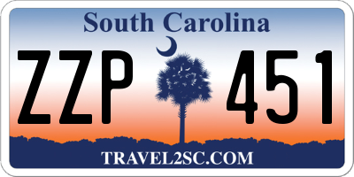 SC license plate ZZP451