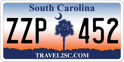 SC license plate ZZP452