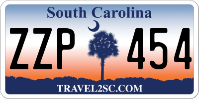 SC license plate ZZP454