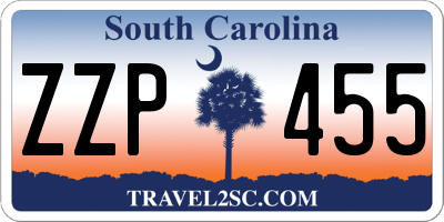 SC license plate ZZP455