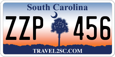 SC license plate ZZP456