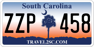 SC license plate ZZP458